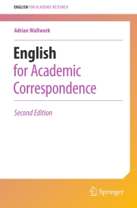 Cover image: English for Academic Correspondence 2nd edition 9783319264332