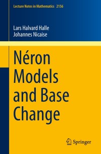 Cover image: Néron Models and Base Change 9783319266374