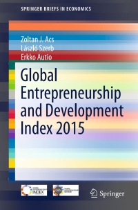 Imagen de portada: Global Entrepreneurship and Development Index 2015 9783319267296