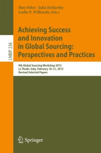 Cover image: Achieving Success and Innovation in Global Sourcing: Perspectives and Practices 9783319267388