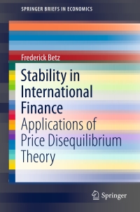 Imagen de portada: Stability in International Finance 9783319267586