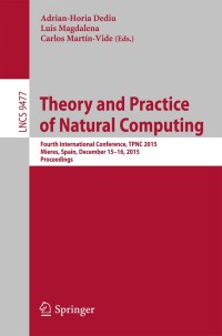 Imagen de portada: Theory and Practice of Natural Computing 9783319268408