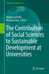 Cover image: The Contribution of Social Sciences to Sustainable Development at Universities 9783319268644