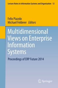 Cover image: Multidimensional Views on Enterprise Information Systems 9783319270418