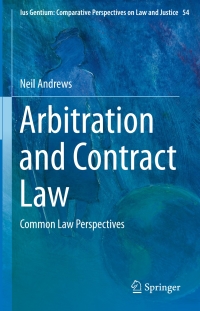 Titelbild: Arbitration and Contract Law 9783319271422