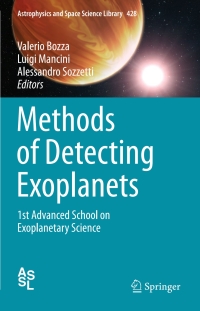 Cover image: Methods of Detecting Exoplanets 9783319274560