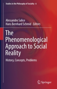 Titelbild: The Phenomenological Approach to Social Reality 9783319276915