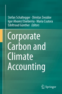 Titelbild: Corporate Carbon and Climate Accounting 9783319277165
