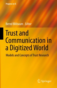 Imagen de portada: Trust and Communication in a Digitized World 9783319280578