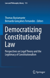Cover image: Democratizing Constitutional Law 9783319283692