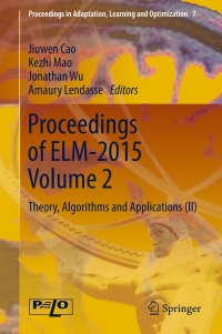 Cover image: Proceedings of ELM-2015 Volume 2 9783319283722