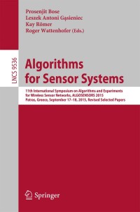 Cover image: Algorithms for Sensor Systems 9783319284712