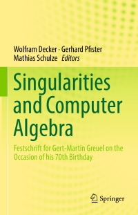 Cover image: Singularities and Computer Algebra 9783319288284