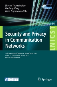 Cover image: Security and Privacy in Communication Networks 9783319288642