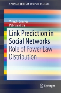 Titelbild: Link Prediction in Social Networks 9783319289212