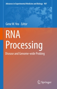 Cover image: RNA Processing 9783319290713