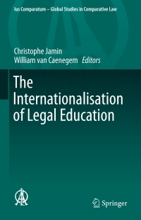 Titelbild: The Internationalisation of Legal Education 9783319291239