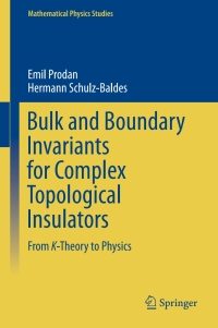 صورة الغلاف: Bulk and Boundary Invariants for Complex Topological Insulators 9783319293509