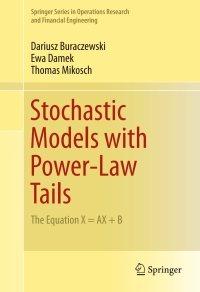 Cover image: Stochastic Models with Power-Law Tails 9783319296784
