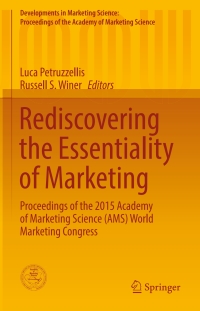 Imagen de portada: Rediscovering the Essentiality of Marketing 9783319298764