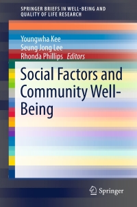 Omslagafbeelding: Social Factors and Community Well-Being 9783319299402