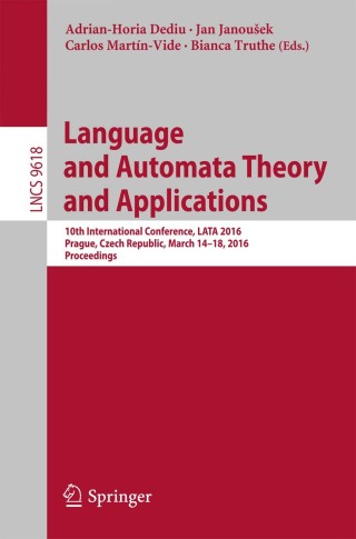 Cover image: Language and Automata Theory and Applications 9783319299990