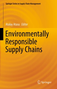 Cover image: Environmentally Responsible Supply Chains 9783319300924