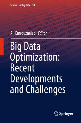 Cover image: Big Data Optimization: Recent Developments and Challenges 9783319302638
