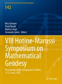 Imagen de portada: VIII Hotine-Marussi Symposium on Mathematical Geodesy 9783319245485