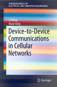 Cover image: Device-to-Device Communications in Cellular Networks 9783319306797