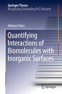 Cover image: Quantifying Interactions of Biomolecules with Inorganic Surfaces 9783319307275