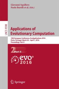 Imagen de portada: Applications of Evolutionary Computation 9783319311524