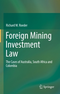 صورة الغلاف: Foreign Mining Investment Law 9783319312163