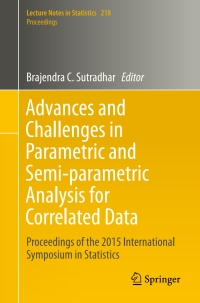 Omslagafbeelding: Advances and Challenges in Parametric and Semi-parametric Analysis for Correlated Data 9783319312583