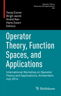 Imagen de portada: Operator Theory, Function Spaces, and Applications 9783319313818
