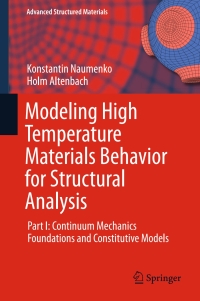 Cover image: Modeling High Temperature Materials Behavior for Structural Analysis 9783319316277