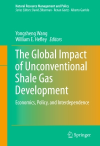Cover image: The Global Impact of Unconventional Shale Gas Development 9783319316789