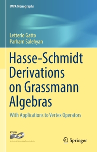 Cover image: Hasse-Schmidt Derivations on Grassmann Algebras 9783319318417