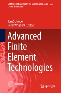 Cover image: Advanced Finite Element Technologies 9783319319230