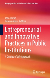 Cover image: Entrepreneurial and Innovative Practices in Public Institutions 9783319320908