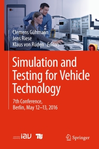 Cover image: Simulation and Testing for Vehicle Technology 9783319323442