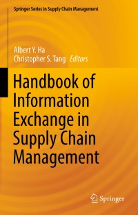 Cover image: Handbook of Information Exchange in Supply Chain Management 9783319324395