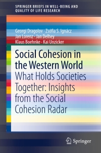 Cover image: Social Cohesion in the Western World 9783319324630