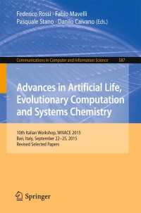 Imagen de portada: Advances in Artificial Life, Evolutionary Computation and Systems Chemistry 9783319326948