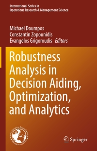 Titelbild: Robustness Analysis in Decision Aiding, Optimization, and Analytics 9783319331195
