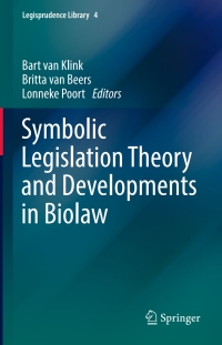 Imagen de portada: Symbolic Legislation Theory and Developments in Biolaw 9783319333632