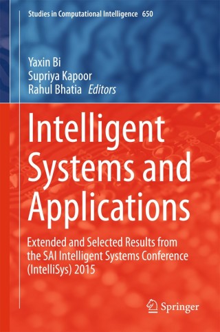 Cover image: Intelligent Systems and Applications 9783319333847