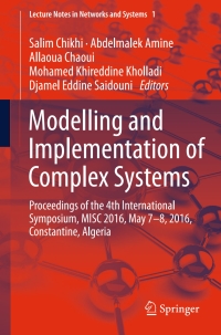 Cover image: Modelling and Implementation of Complex Systems 9783319334097