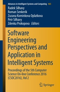 Omslagafbeelding: Software Engineering Perspectives and Application in Intelligent Systems 9783319336206