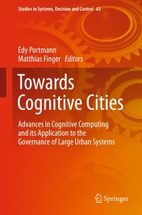 Cover image: Towards Cognitive Cities 9783319337975